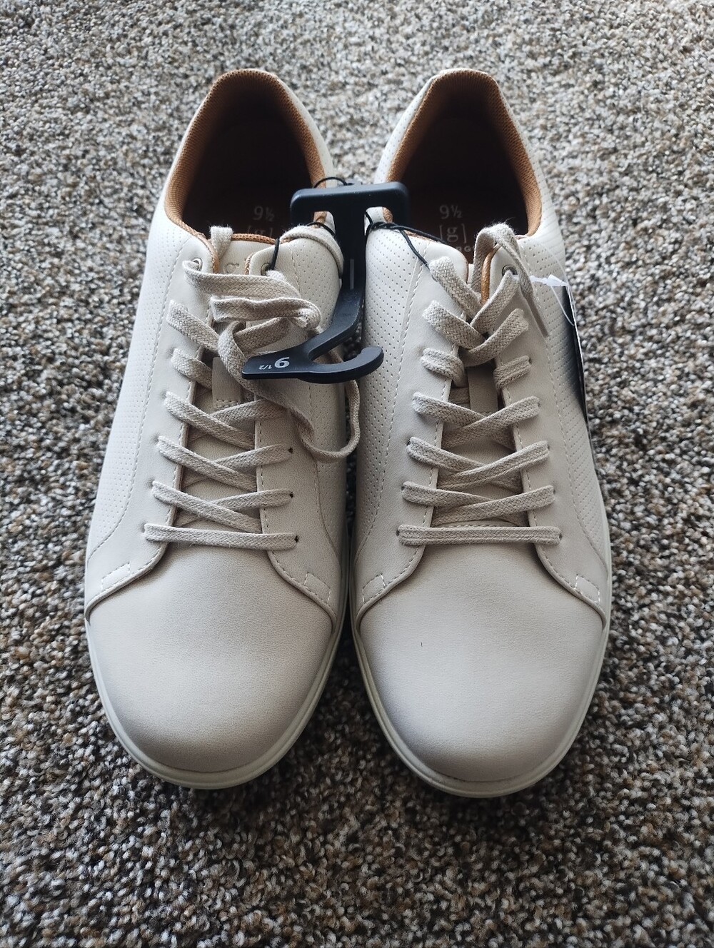 George Men's Cream Lace-Up Sneakers